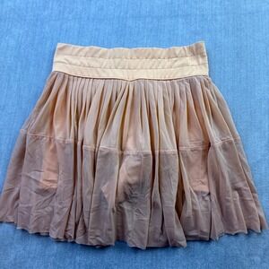 T/S By Thrive Peach Mesh Pleated Athletic Skort‎ Mini Skirt Small FM7087366T